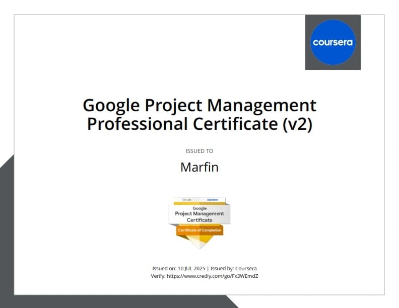 Google Project Management Professional Certificate