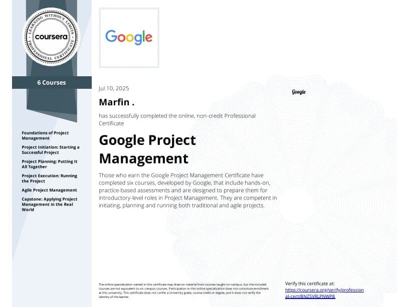 Google Project Management