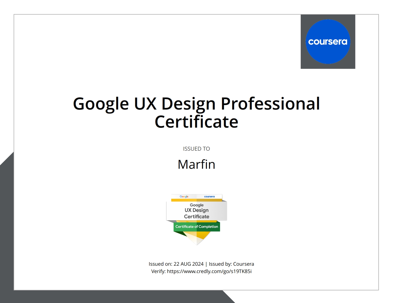 Google UX Design Professional Certificate